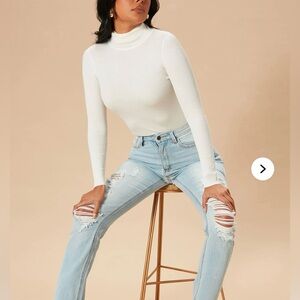 NWT Fashion Nova ivory Tara turtleneck sweater
